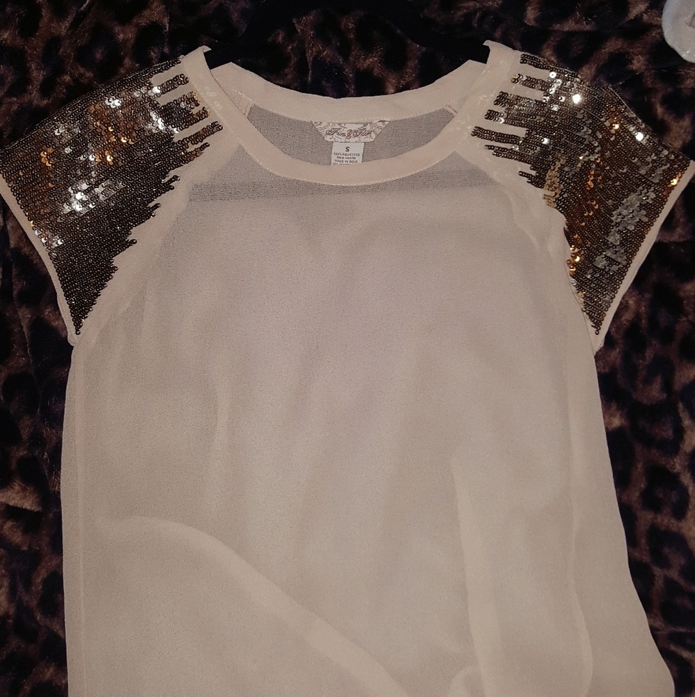 Gold sequin top